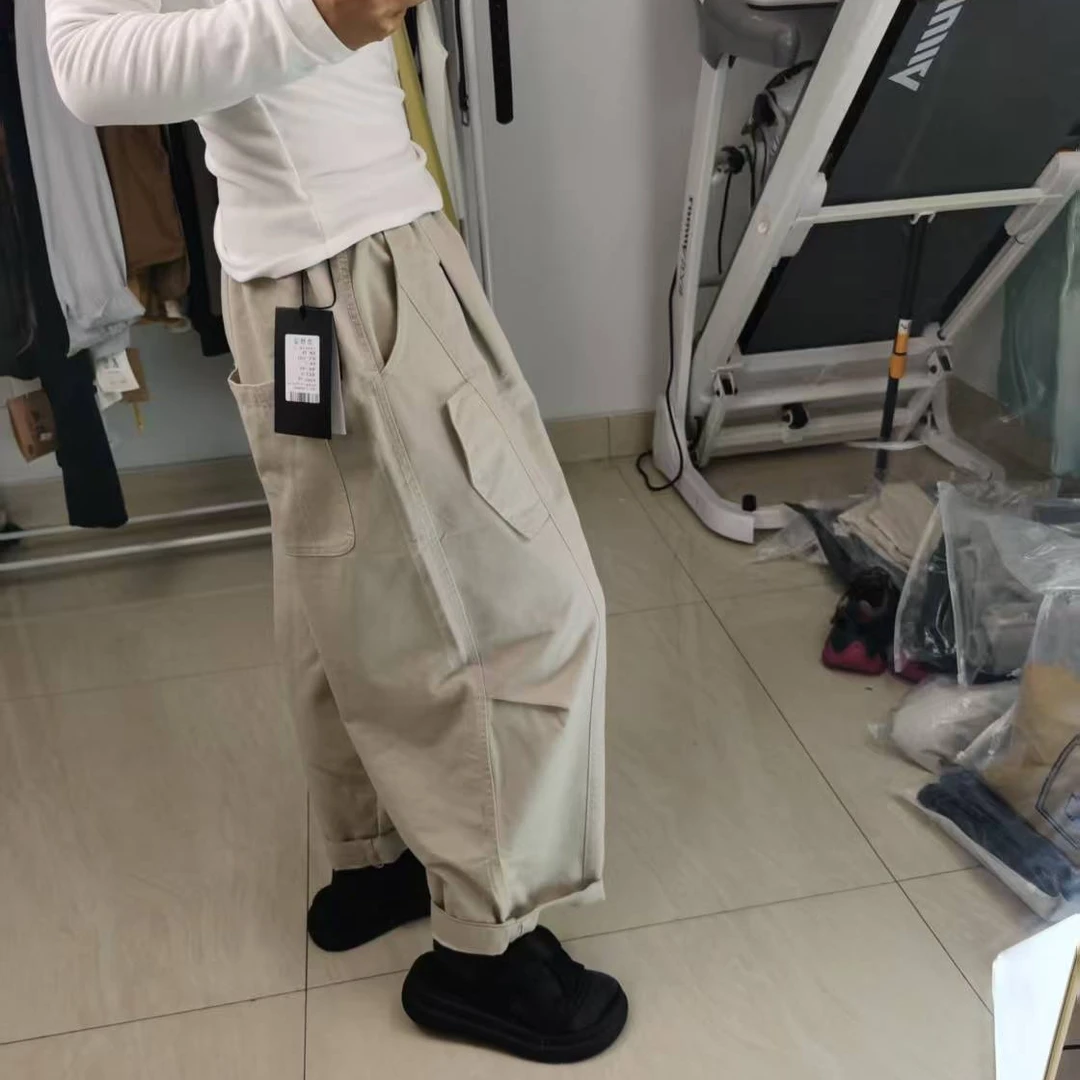 百搭高腰牛仔裤拼接直筒裤嘻哈版九分裤薄款时尚休闲裤常规