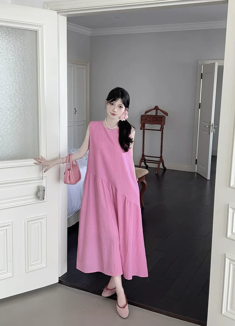 纯棉连衣裙法式高级感时尚气质2025爆款新款宽松休闲长裙