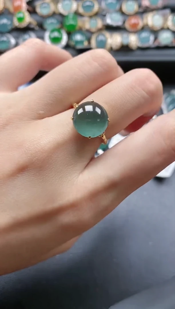 【闪购商品】翡翠戒指银S925镶嵌51511