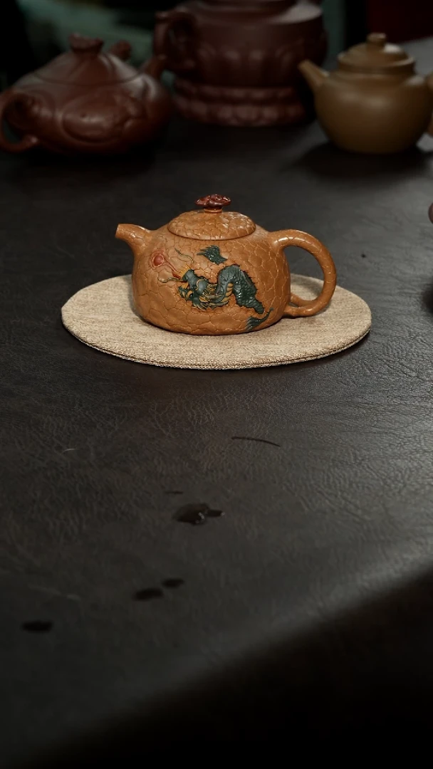 茶壶紫砂33隐龙供春250cc