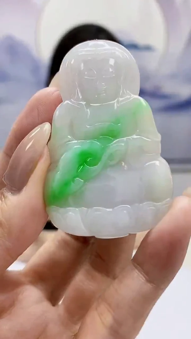 定制翡翠未镶嵌0405MM-毛货挂件48