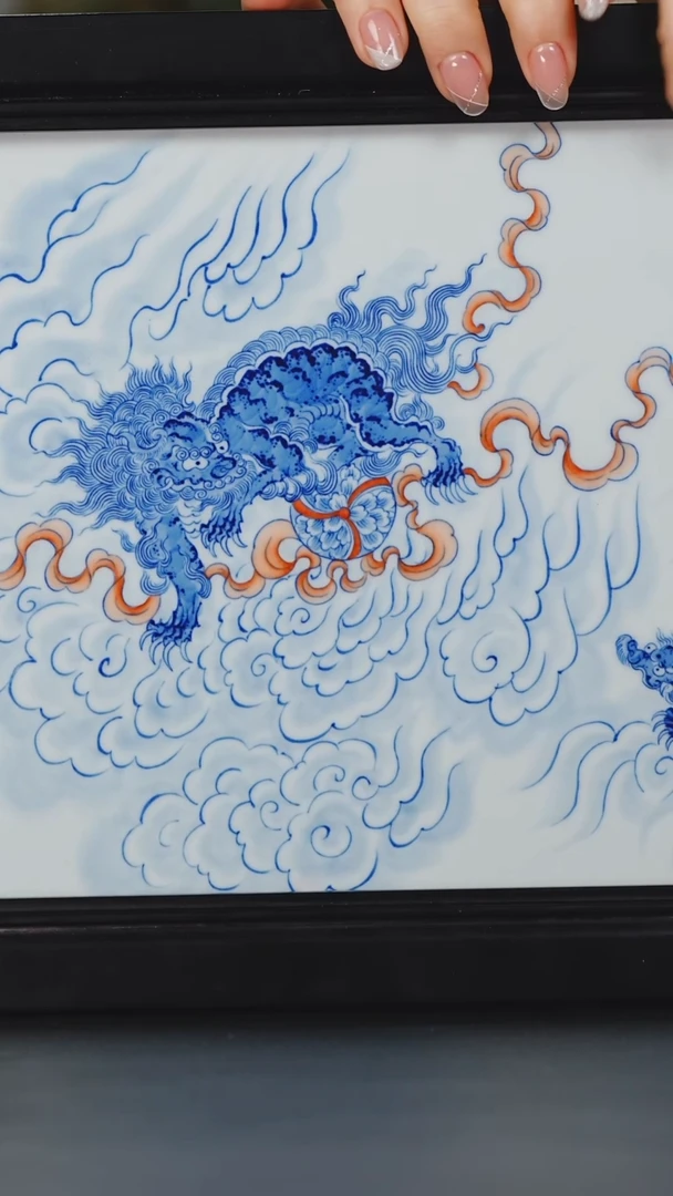 【闪购商品】涂杏花斗彩事事如意茶盘