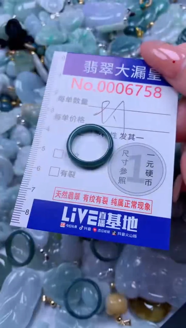 翡翠未镶嵌吊坠(不含链)6758