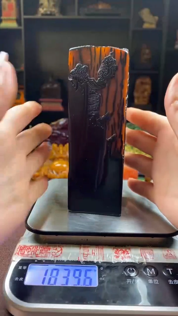 【闪购商品】寿山石印石乌鸦皮博弈雕长竖章