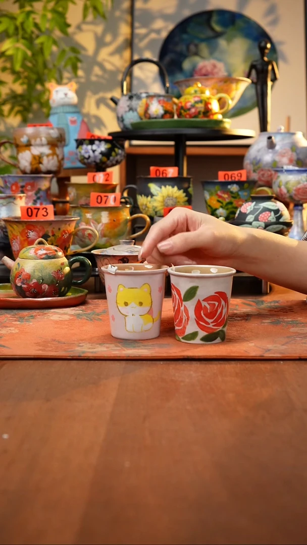 瓷片景德镇手工手绘1762