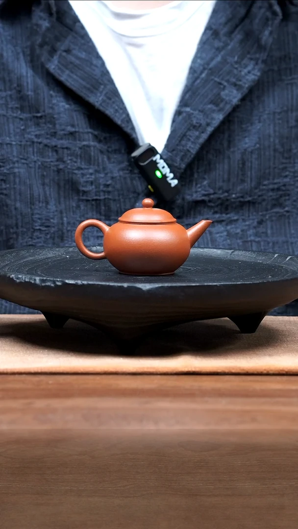茶壶紫砂五堂  孟臣水平-朱泥