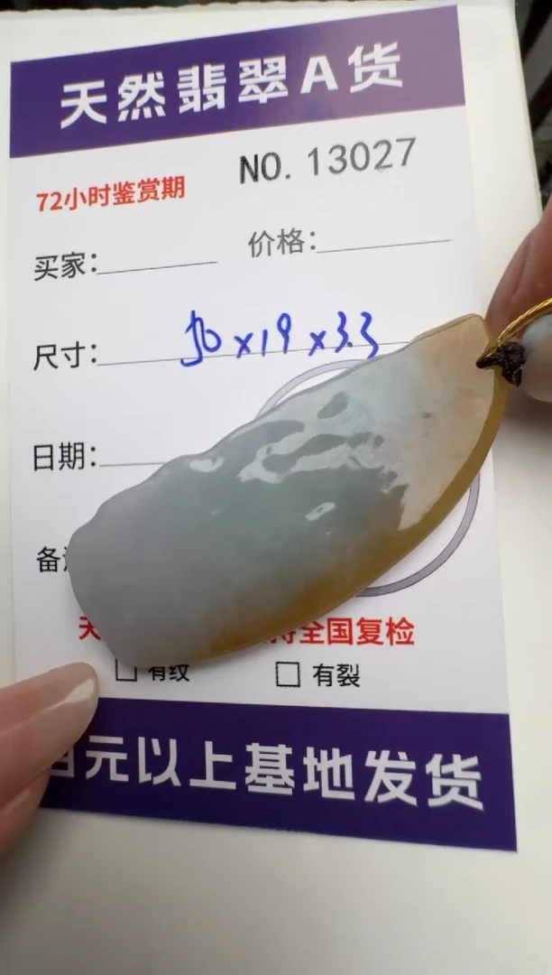 【闪购商品】翡翠颈饰未镶嵌原石13027