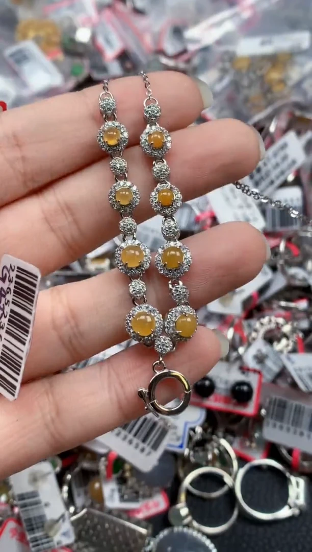 银S925镶嵌戒指翡翠天然A货缅甸翡翠