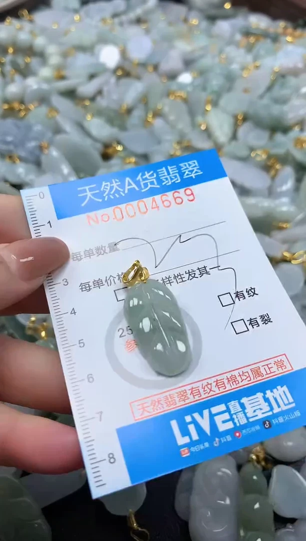 颈饰未镶嵌翡翠净货挂件-4669