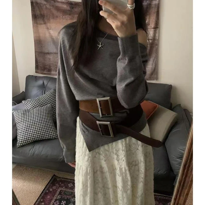 【惠子专属】腰封复古可搭配连衣裙大衣时尚简约方扣经典款式宽腰带