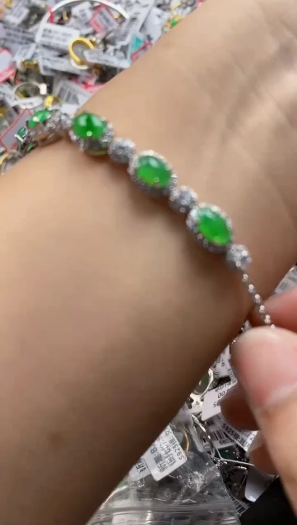 翡翠戒指银S925镶嵌5555555  4