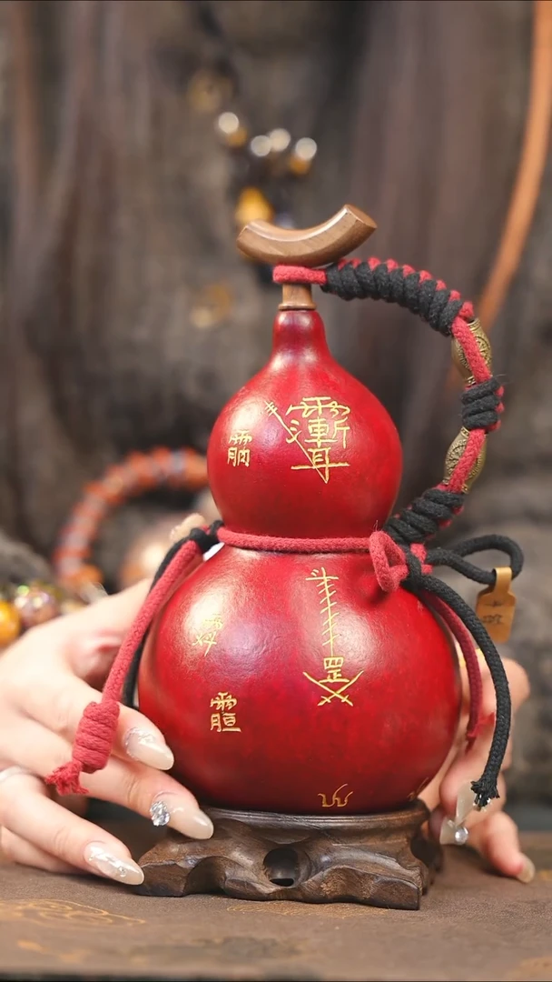 【闪购商品】XH185大漆酒葫芦不包手串及旋转底座