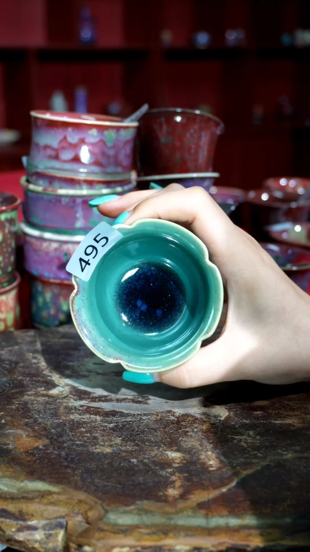 摆件精品窑变钧瓷茶器