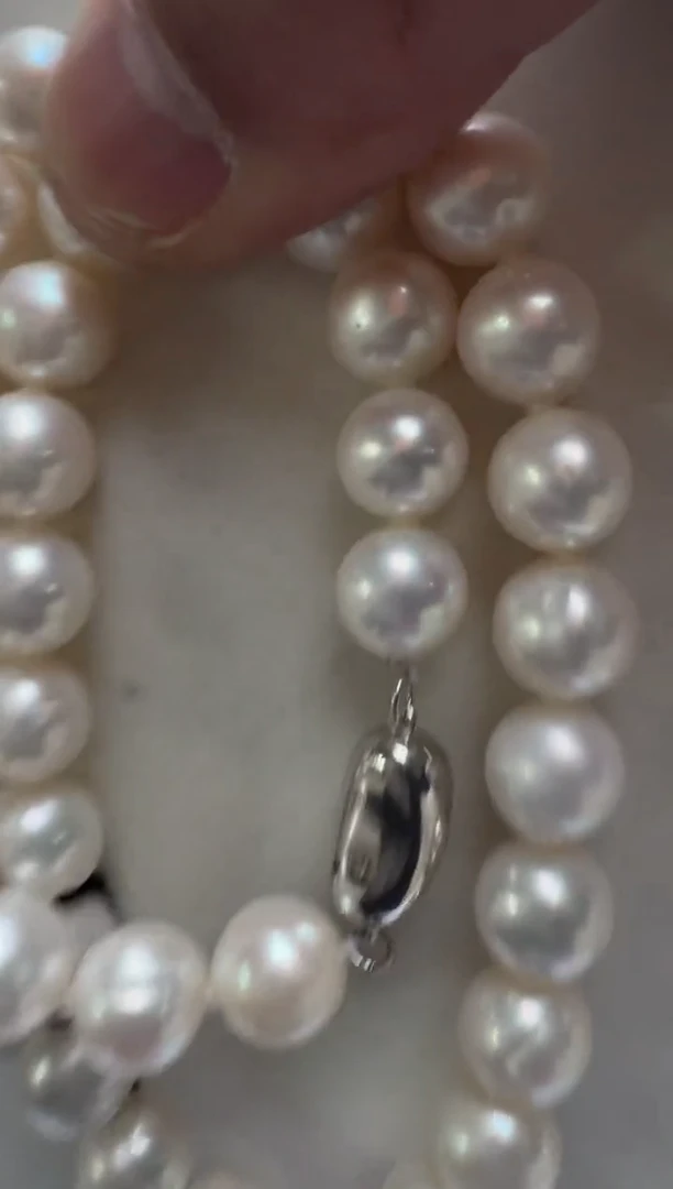 【闪购商品】淡水珍珠项链银S925镶嵌纯无核11-12mm