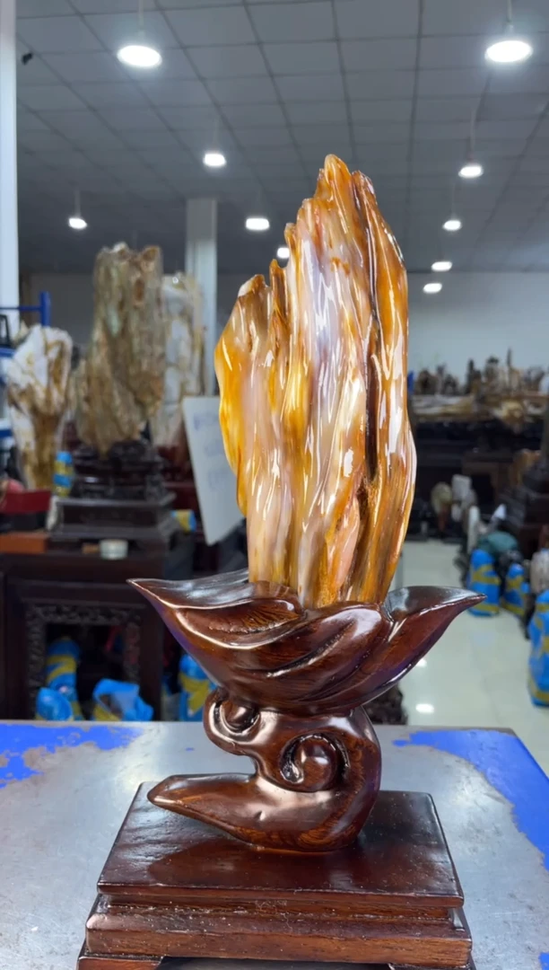 未镶嵌摆件硅化玉24