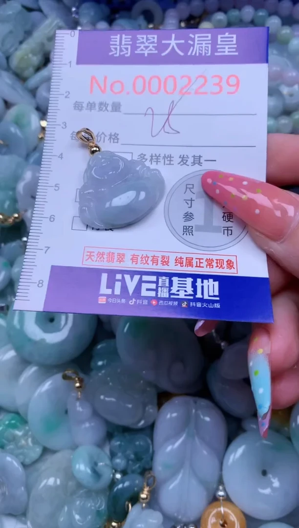 翡翠未镶嵌吊坠(不含链)2239
