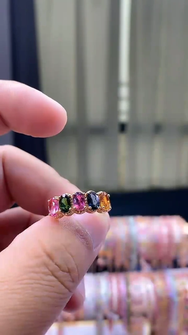 【闪购商品】碧玺戒指银S925镶嵌354354354354