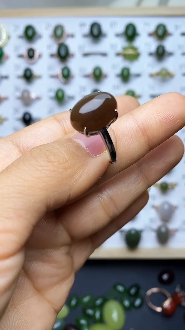 【闪购商品】和田玉戒指银S925镶嵌1