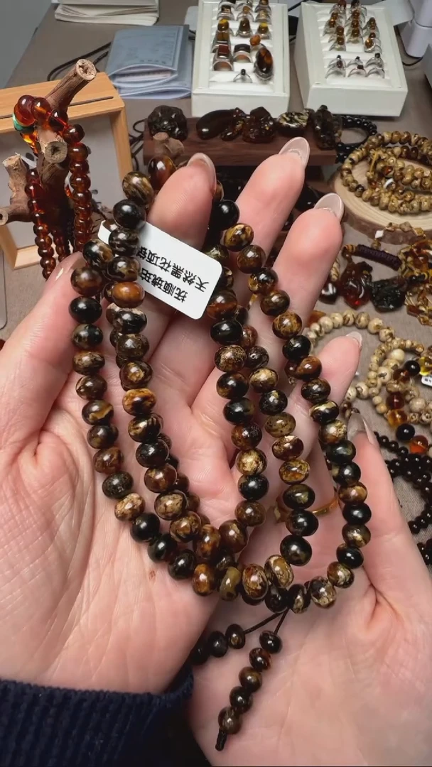 【闪购商品】琥珀手链未镶嵌抚顺琥珀7mm