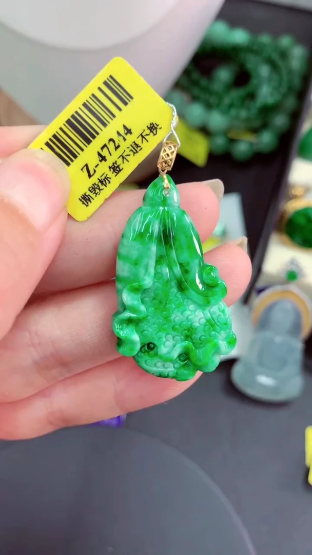 吊坠(不含链)银S925镶嵌翡翠挂件