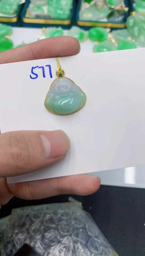 颈饰18K金镶嵌翡翠琴**欢111111