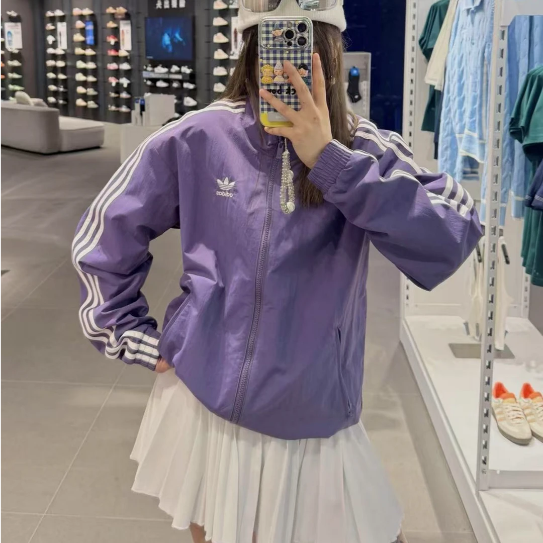 adidas阿迪达斯三叶草运动休闲欧若风夹克外套KC1456