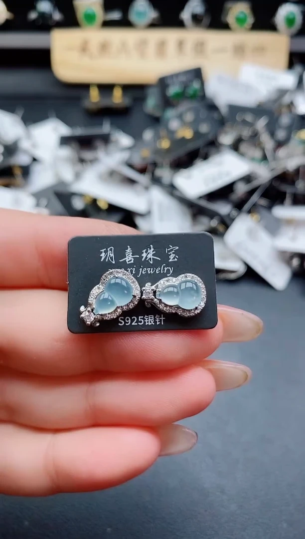 银S925镶嵌戒指翡翠1