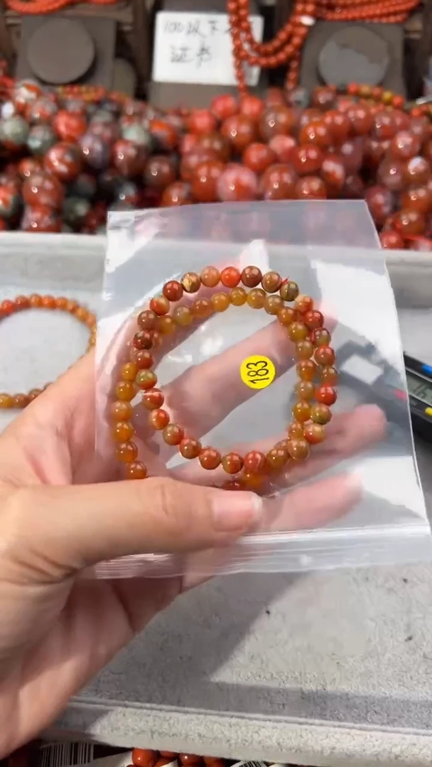 南红玛瑙手串未镶嵌5