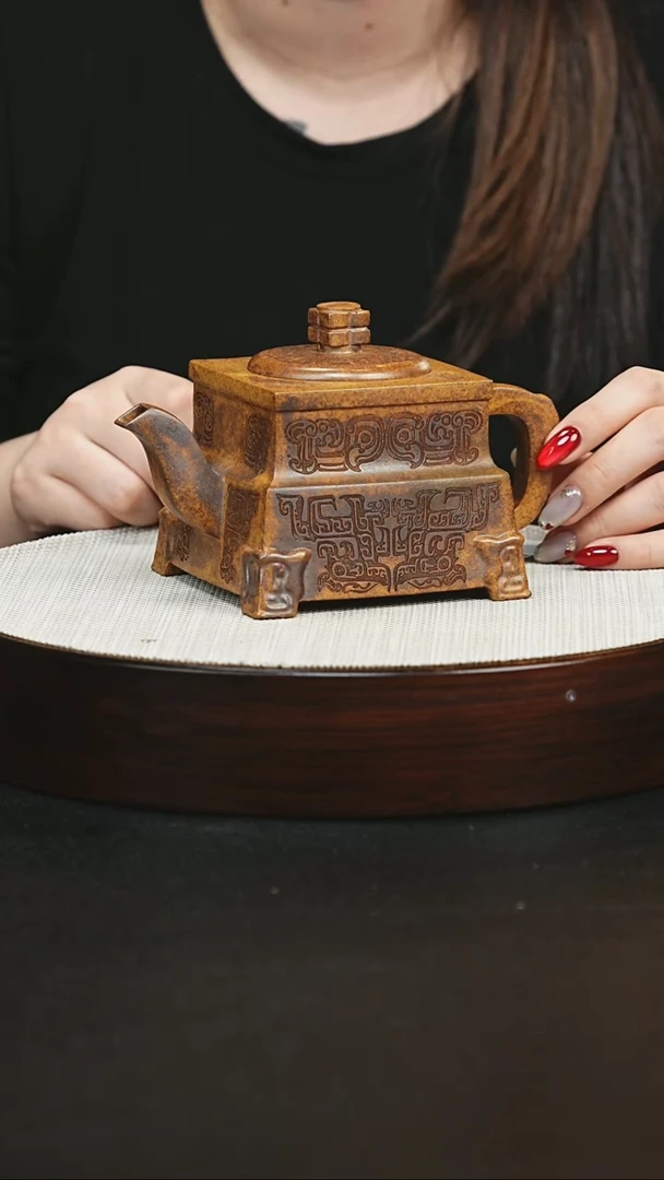 茶杯紫砂四方抽角