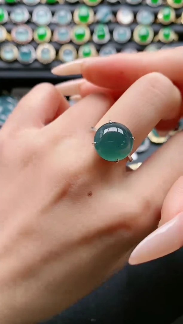 【闪购商品】翡翠戒指银S925镶嵌1111111