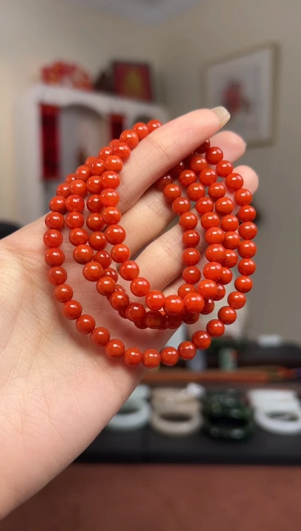 【闪购商品】南红玛瑙颈饰未镶嵌6030-G19 6mm