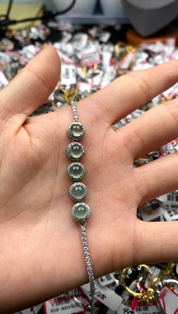 【闪购商品】翡翠戒指银S925镶嵌22222222     2