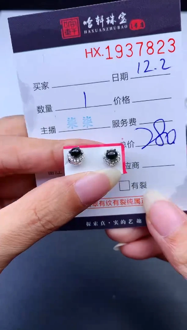 未镶嵌挂件翡翠哈轩 耳饰一对1