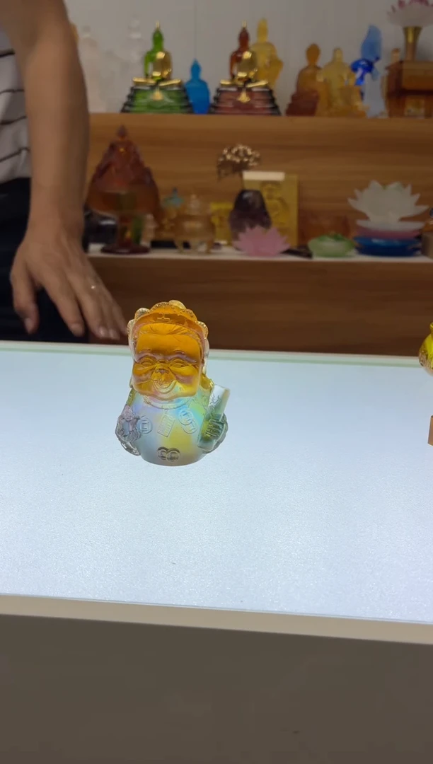 琉璃手工艺品土地婆婆彩色