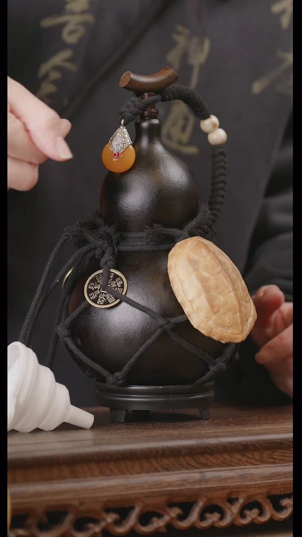 【闪购商品】164号精品天然大漆工艺防渗内胆酒葫芦~