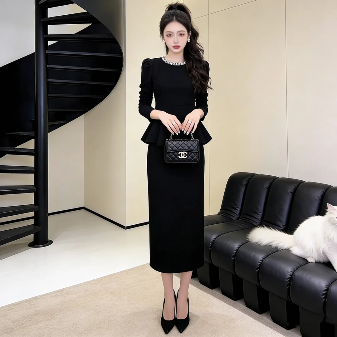 【联系客服补运费】名媛风秋季收腰显瘦荷边上衣半身裙套装288