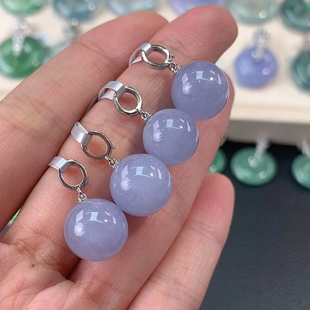 翡翠紫珠吊坠-18k金镶嵌-福公子定制-多样性一件发货-06