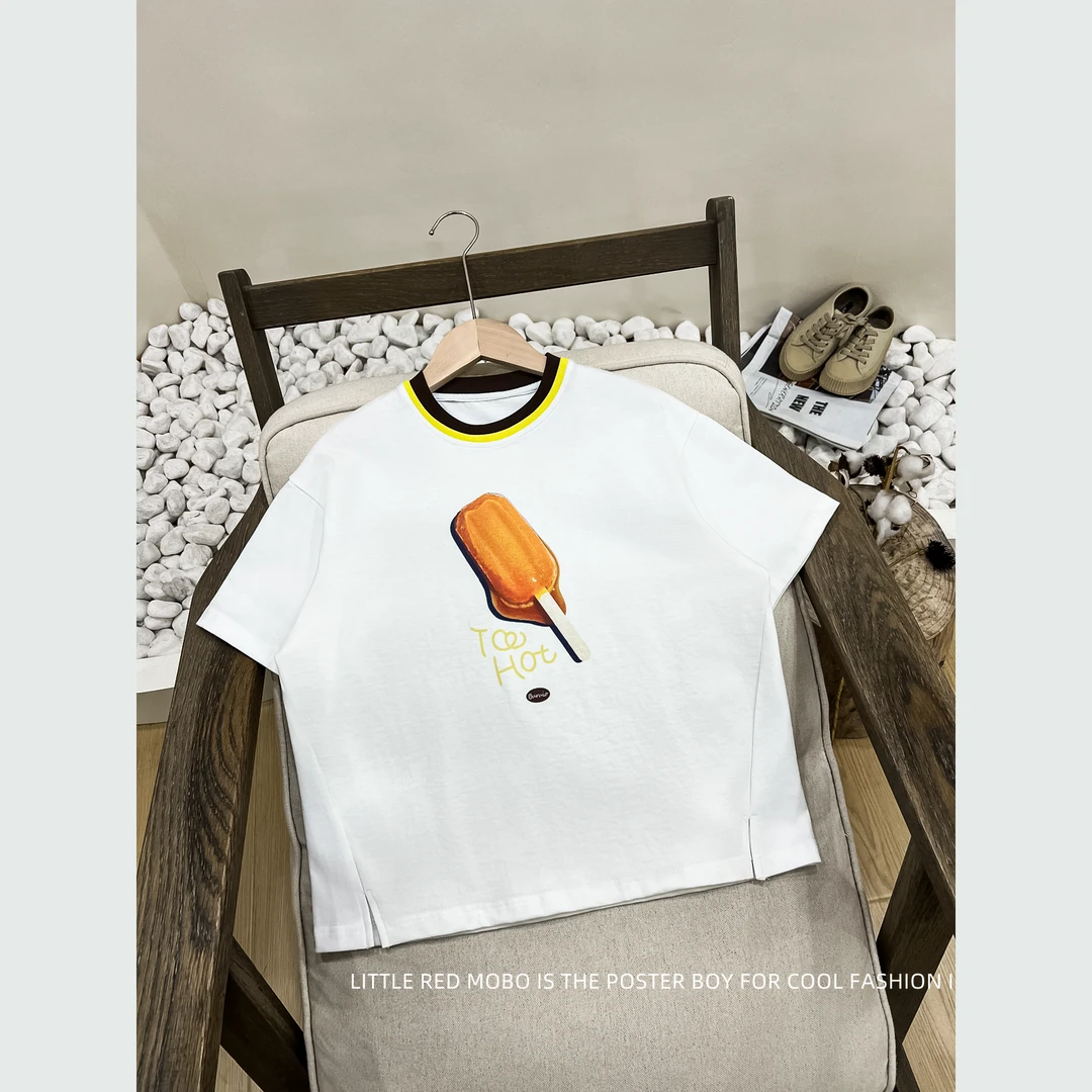 【4.2新款】童装男儿童短袖T恤针织百搭2025夏季新款上衣MMY821802