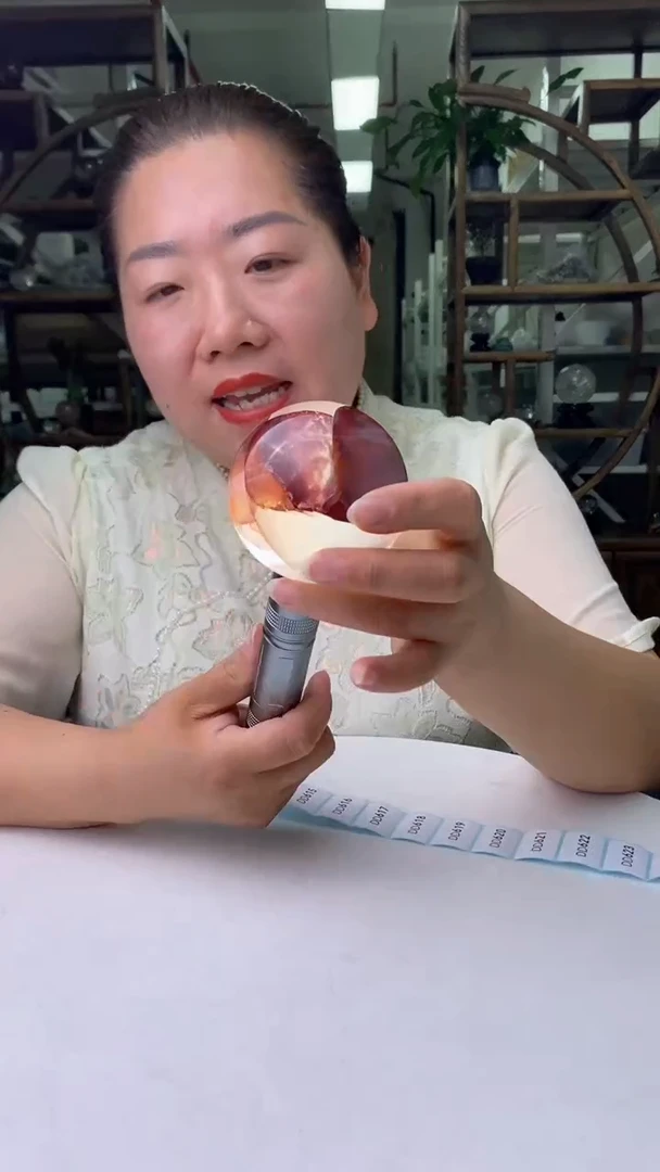 水晶珠宝半成品未镶嵌红胶花球D614