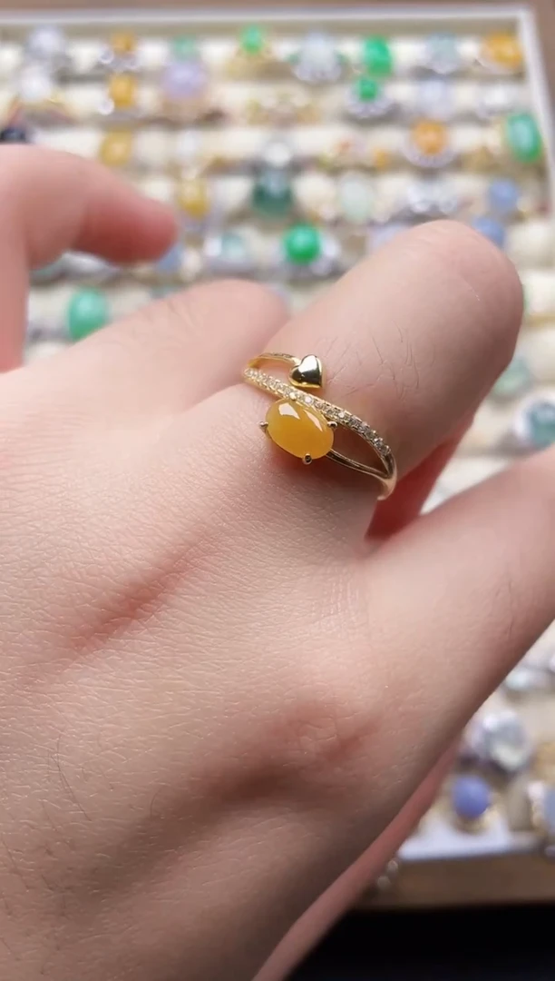 银S925镶嵌戒指翡翠69