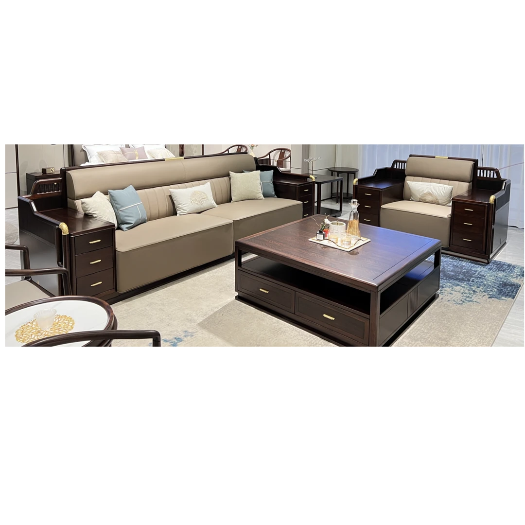 新中式黑檀木客厅沙发轻奢新中式沙发组合