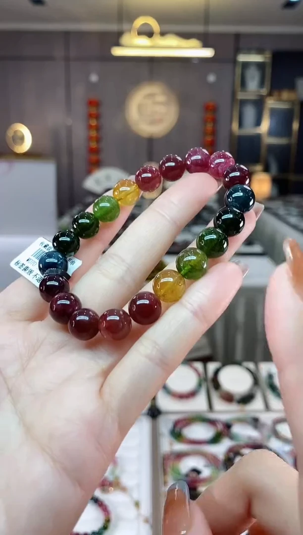 【闪购商品】碧玺单圈手串9mm+未镶嵌一物一证dan