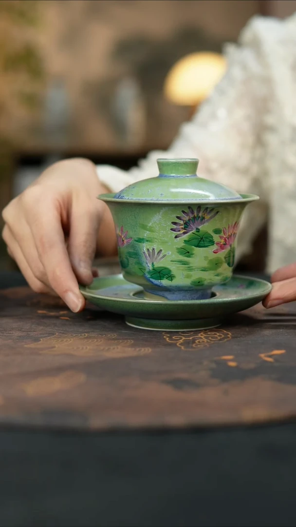 景德镇陶瓷杯碗柴烧多人