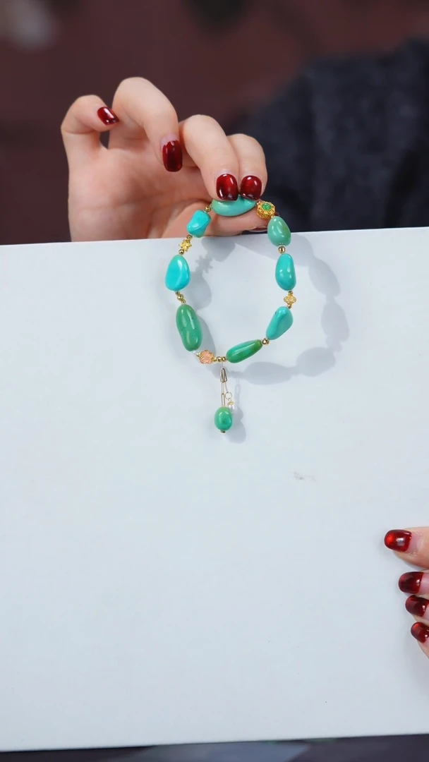 【闪购商品】绿松石手链18K金镶嵌1