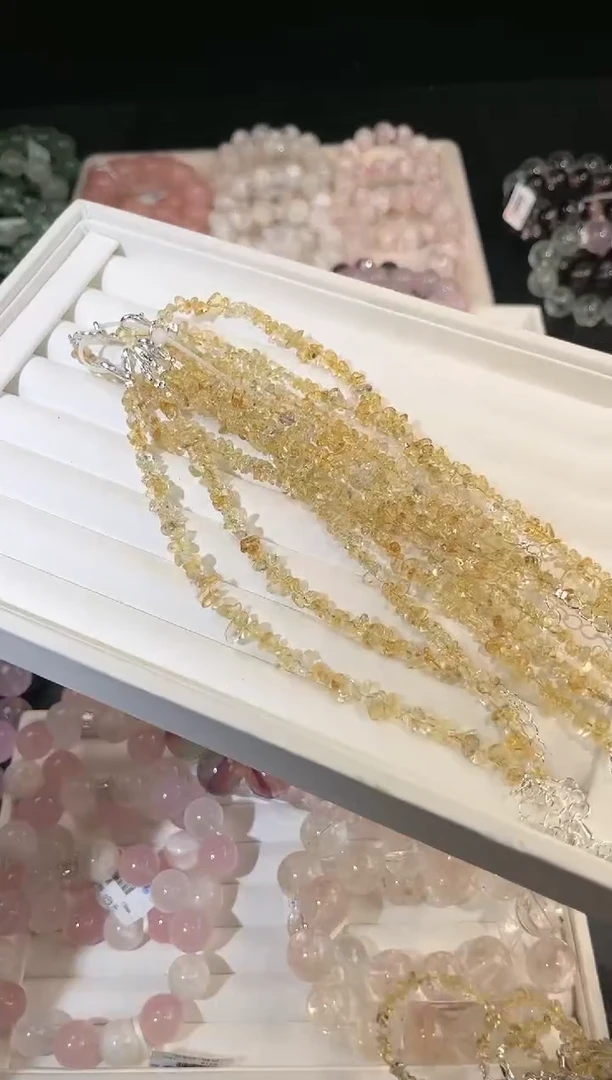 水晶手链未镶嵌多样性发一巴西黄手链