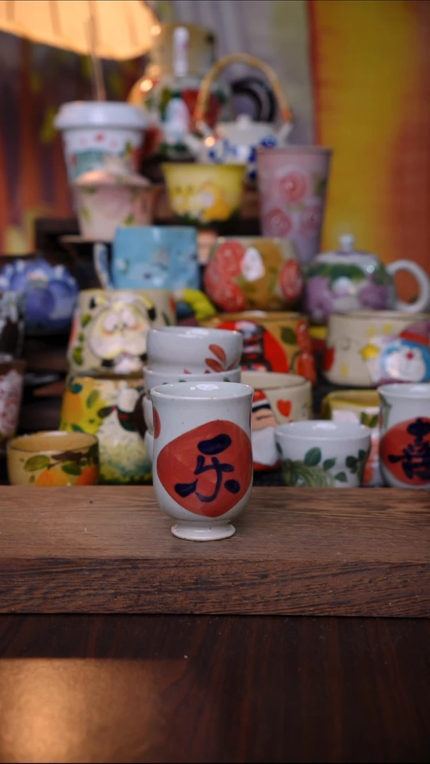 杯子陶泥垚手作 景德镇手工手绘陶瓷器物