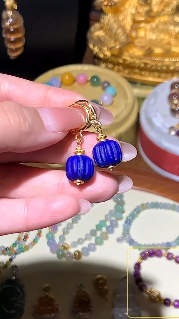 未镶嵌青金石耳环耳环