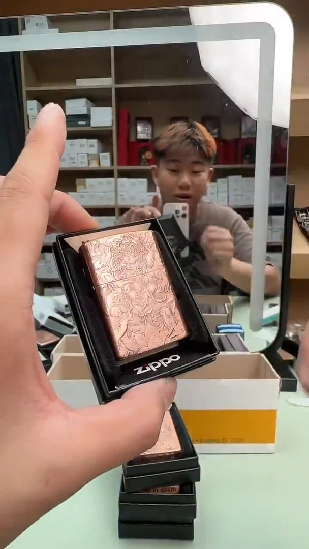 Zippo打火机紫铜重甲大黑天