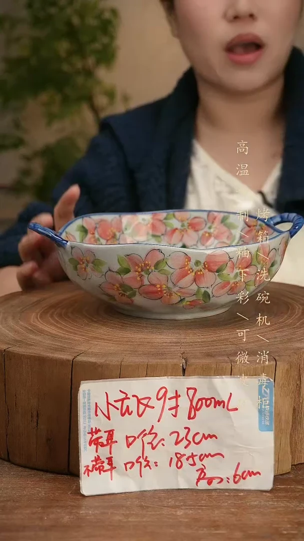 碗瓷景德镇手工手绘高温瓷釉下彩