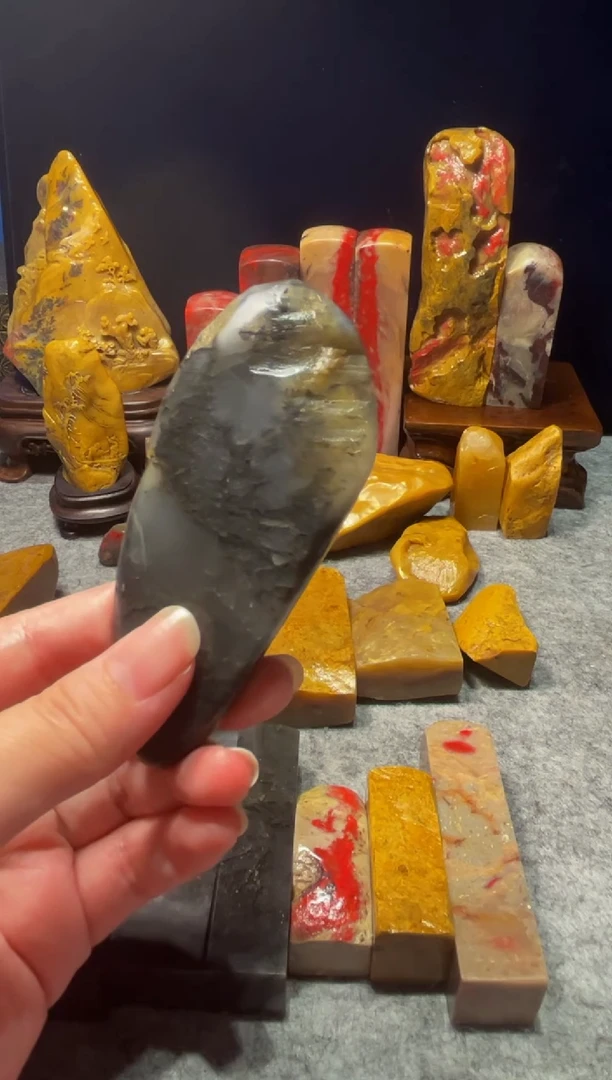 昌化石昌化水墨 一个